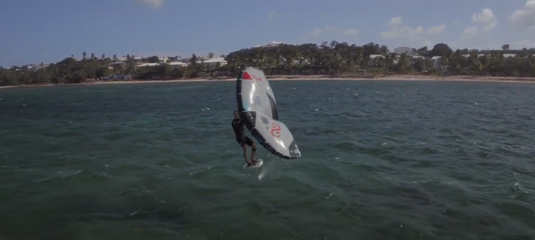 Green Hat Kiteboarding-Collection-New Arrivals Wing Foiling-Man Winging on Eleveight WFS Wing