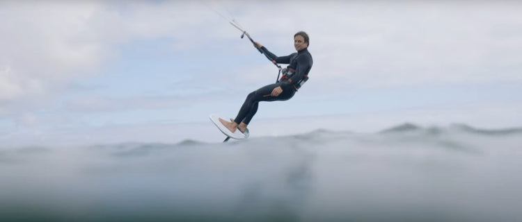 Green Hat Kiteboarding-Collection-Kite Foils-Man Kite Foiling on Cabrinha Kite and Cabrinha Logic Board