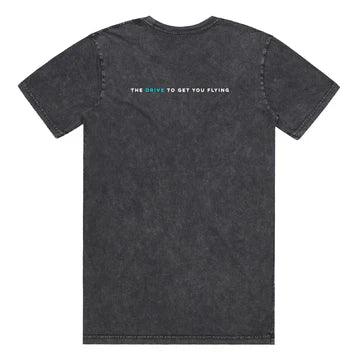 Load image into Gallery viewer, Green Hat Kiteboarding- Foil Drive T-shirt-Dark Gray-Back View
