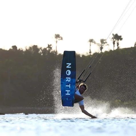Load image into Gallery viewer, 2024 North Trace Freeride LW Kiteboard-Action Shot-Handrag