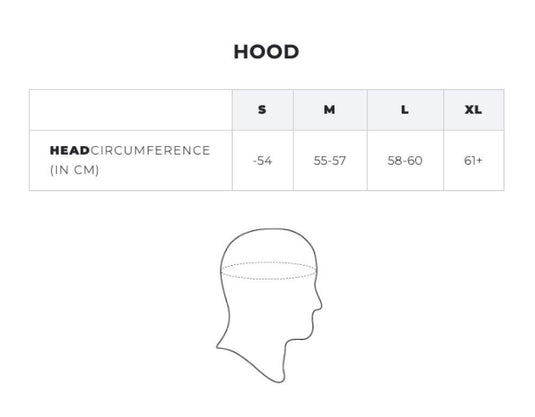 Manera Hood Size Chart