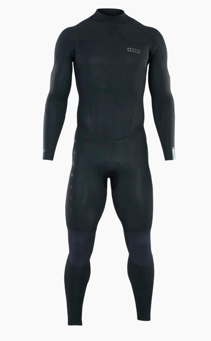 Load image into Gallery viewer, Green Hat Kiteboarding-2023 Ion Element 4/3 Back-Zip Wetsuit-BLK-Front View