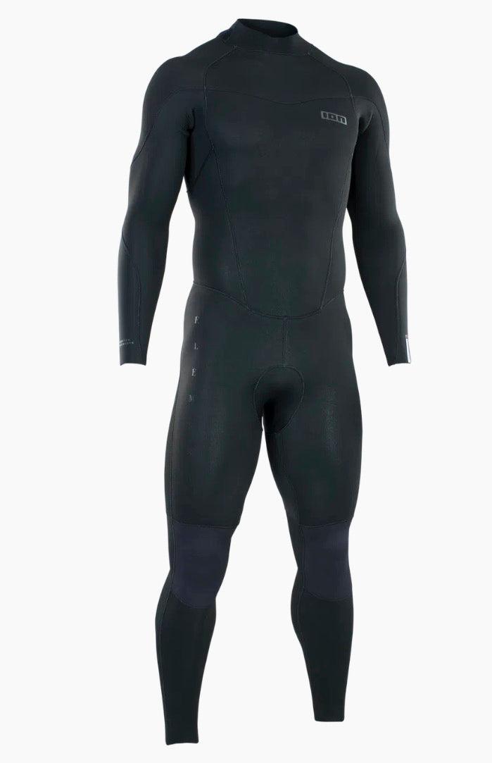 Load image into Gallery viewer, Green Hat Kiteboarding-2023 Ion Element 4/3 Back-Zip Wetsuit-BLK-Right Front View