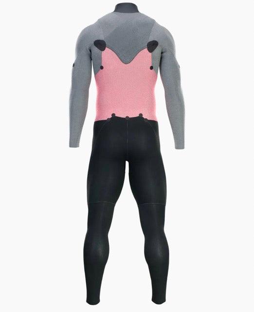 Load image into Gallery viewer, Green Hat Kiteboarding-2023 Ion Element 4/3 Front-Zip Wetsuit-Black-Inside Back View