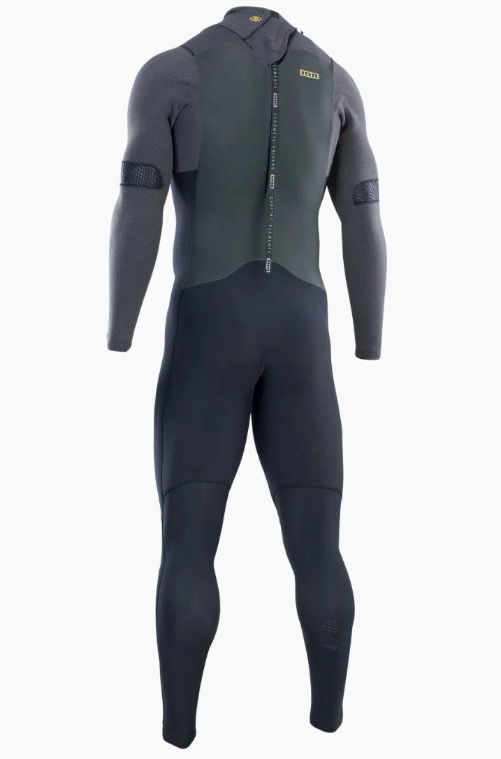Load image into Gallery viewer, Green Hat Kiteboarding-2023_Ion_Seek_Amp_5_4_Back-Zip_Wetsuit-Grey/Blk-Back View