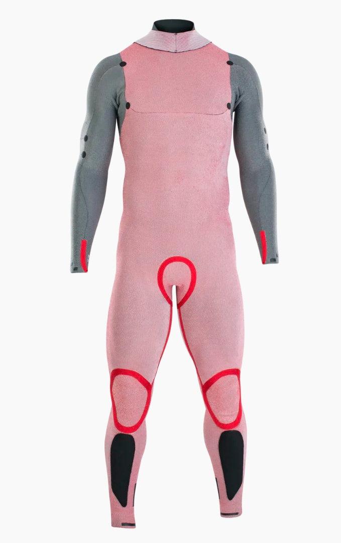 Load image into Gallery viewer, Green Hat Kiteboarding-2023_Ion_Seek_Amp_5_4_Back-Zip_Wetsuit-Grey/Blk-Inside Front View