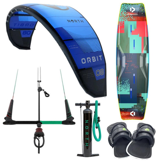 Green Hat Kiteboarding-North Orbit Package-North Kite/Duotone Select/Navigator Bar/North Pump/GH 1S Bindings