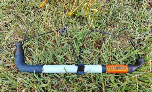 Green Hat Kiteboarding-2025 Flysurfer POW 4m USED-Close Up of Right Side of Bar