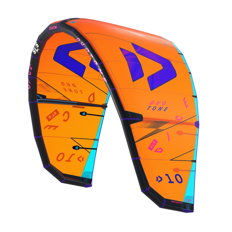 Load image into Gallery viewer, 2025 Duotone Dice SLS Orange/Blue-Leading Edge Left View