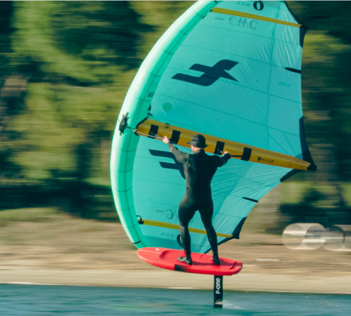 Load image into Gallery viewer, Green Hat Kiteboarding-2025 F-One Strike CWC Aluula V5 Mint-Onyx-8m in Action