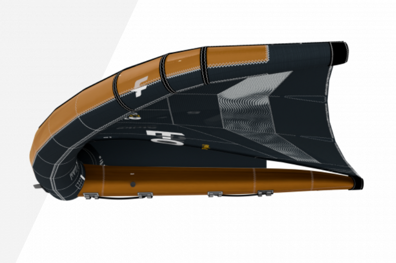 Load image into Gallery viewer, Green Hat Kiteboarding 2025 F-One Strike V5 Aluula Wing-Onyx- Soft Handles-Side View