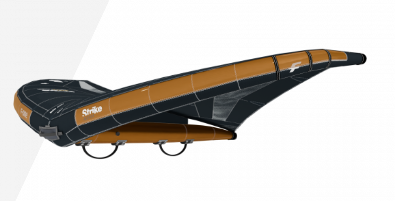 Load image into Gallery viewer, Green Hat Kiteboarding 2025 F-One Strike V5 Aluula Wing-Onyx- Round Handles-Leading Edge Front Left Side View