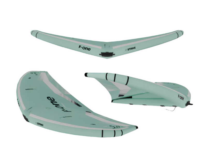 Load image into Gallery viewer, Green Hat Kiteboarding-2025 F-One Strike V5-Mint/Onyx-Leading Edge Multiple Views