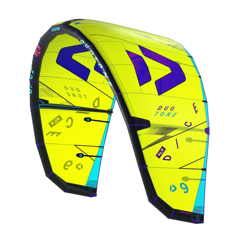 Load image into Gallery viewer, 2025 Duotone Dice SLS Lime/Blue-Leading Edge Left View