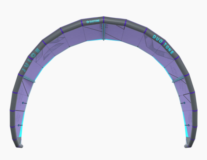 Load image into Gallery viewer, Green Hat Kiteboarding-2025 Duotone Juice-Purple-Leading Edge Front View
