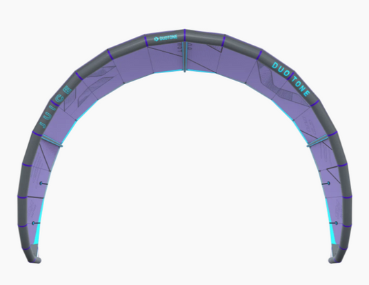 Green Hat Kiteboarding-2025 Duotone Juice-Purple-Leading Edge Front View