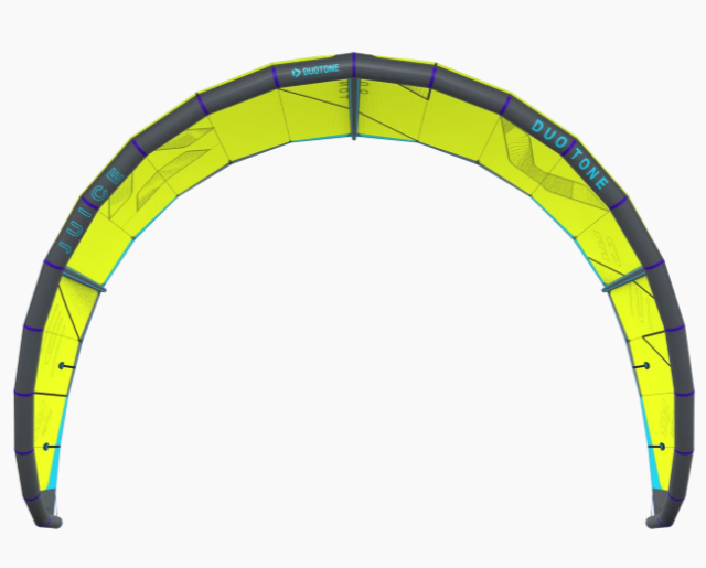 Load image into Gallery viewer, Green Hat Kiteboarding-2025 Duotone Juice-Yellow-Leading Edge Front View