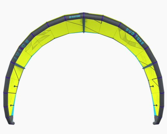 Green Hat Kiteboarding-2025 Duotone Juice-Yellow-Leading Edge Front View