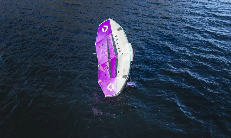 Load image into Gallery viewer, Green Hat Kiteboarding-Duotone Ventis FS-Purple 8m-Action Shot