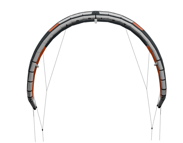 Load image into Gallery viewer, Green Hat Kiteboarding-2025_F-One_Addikt_Kite-White/Onyx-Leading Edge Front View