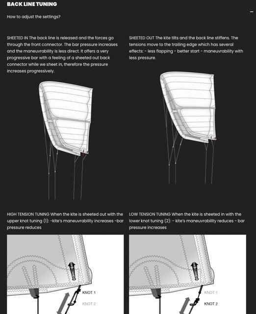 Load image into Gallery viewer, 2025_F-One_Breeze_V5_Kiteboarding_Back Line Tuning-How to Adjust the Settings