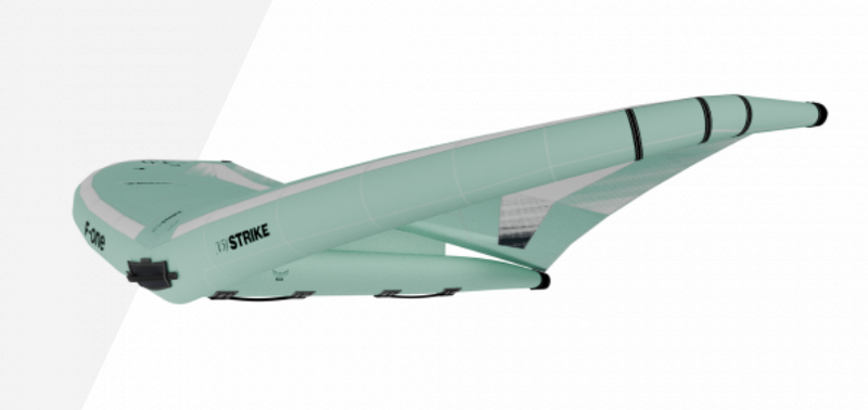 Load image into Gallery viewer, Green Hat Kiteboarding-2025 F-One Strike V5-Mint/Onyx-Leading Edge Soft Handles View