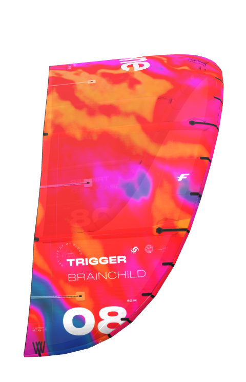 Load image into Gallery viewer, Green Hat Kiteboarding-2025 F-One Trigger V2 by Brainchild Kiteboarding Kite-Side View