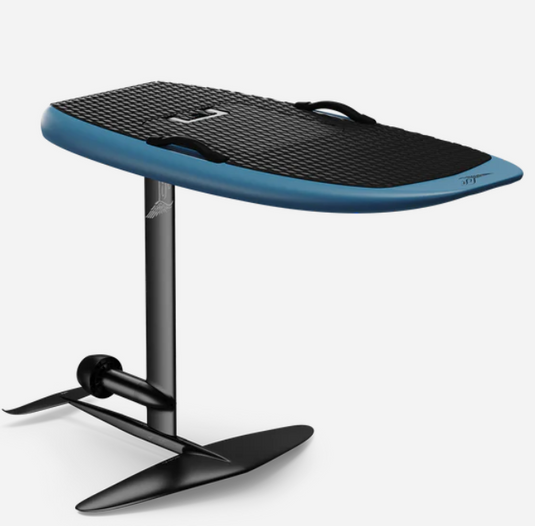 Green Hat Kiteboarding-2025 Lift5 4'9 or 5'4 Steel Blue-View with Foil Attached