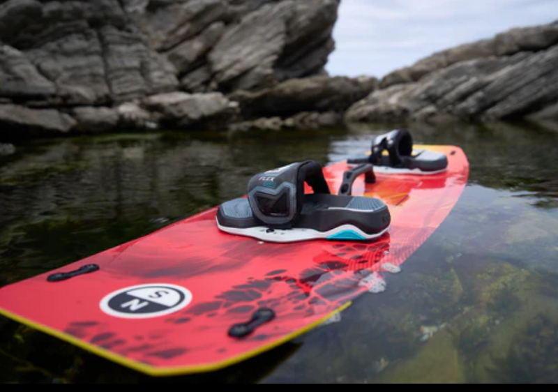 Load image into Gallery viewer, Green Hat Kiteboarding-2025 North Prime TwinTip-Live Shot-Prime TT Board Sitting in a Puddle of Water