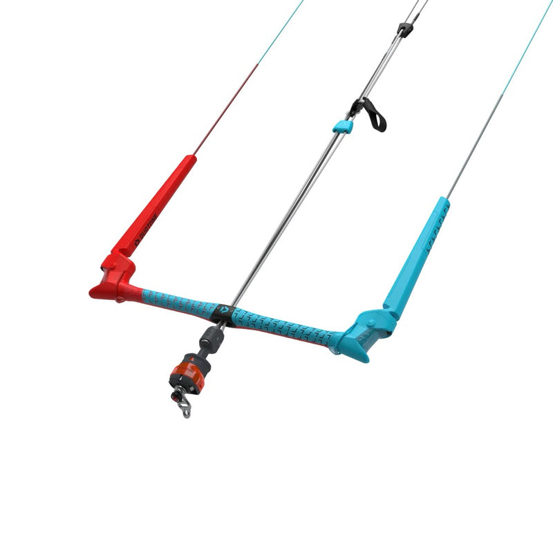 Load image into Gallery viewer, Colorful kite bar with red, blue, and black components on a white background