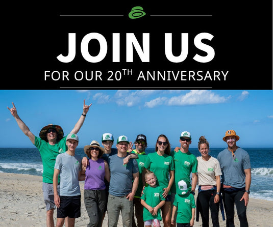 Green Hat Kiteboarding-20th Anniversary Banner-GHK Team on the Beach