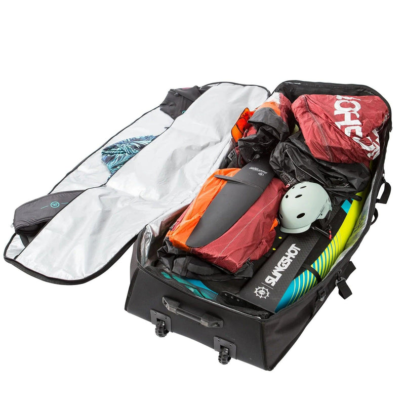 Load image into Gallery viewer, Ride Engine Wingboard Travel Coffin-Open with Gear Inside View