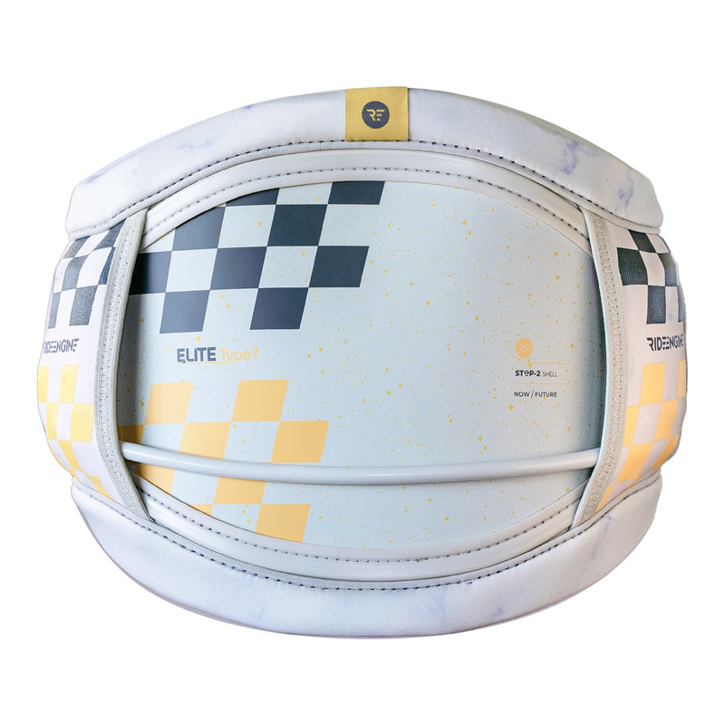 Load image into Gallery viewer, Green Hat Kiteboarding-Ride Engine Elite Type 2-HELIUMGREY Checkered kiteboarding harness on a White Background