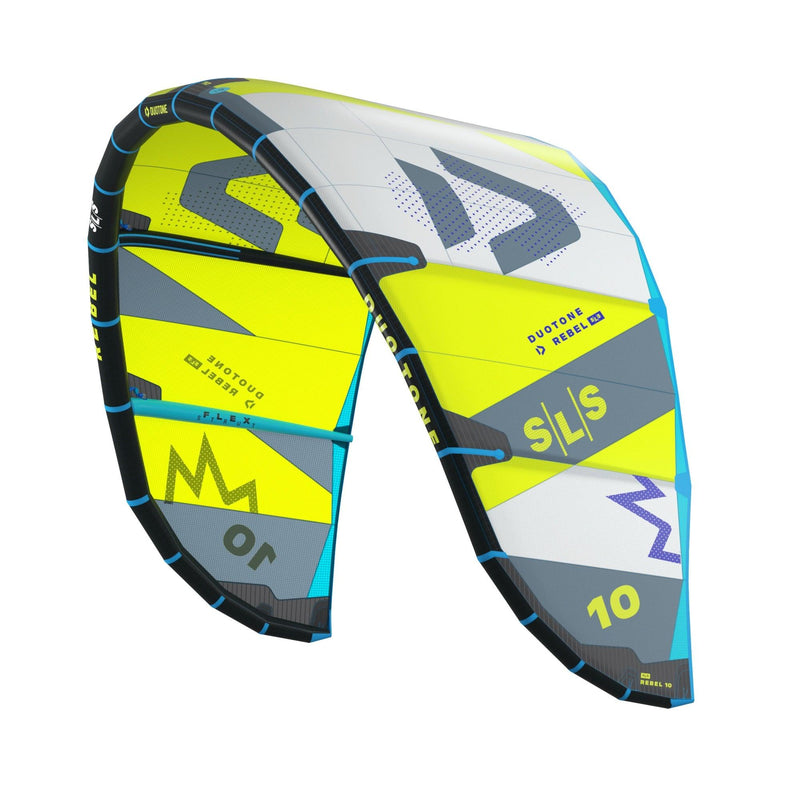 Load image into Gallery viewer, 2024 Duotone Rebel SLS Kiteboarding Kite Lime / Dark Grey
