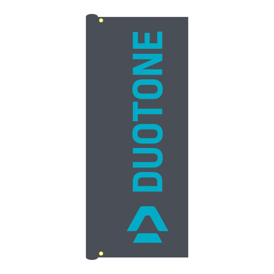 Green Hat Kiteboarding-Duotone Flag-Blue Letters on Grey Back