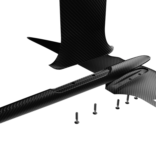 Green Hat Kiteboarding-AFS Enduro Foil Package-Close Up of Mast & Front Wing Connection