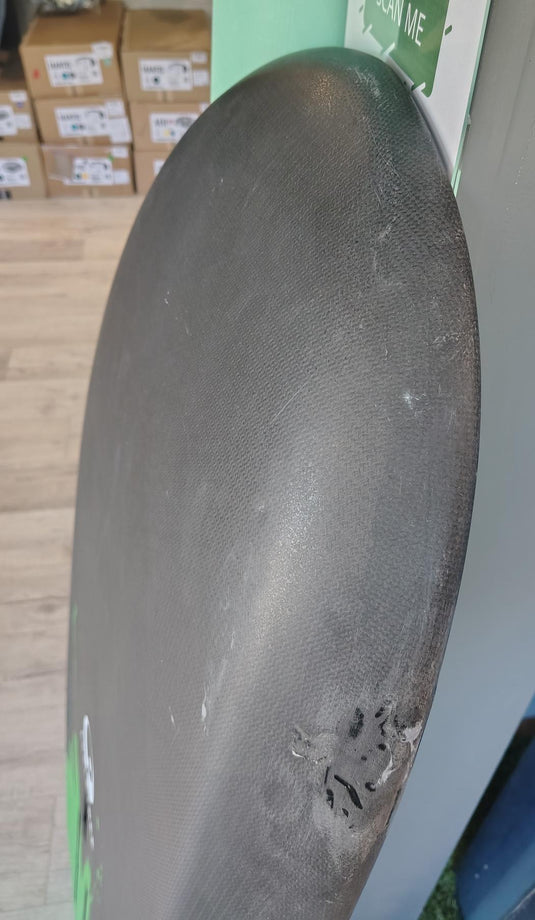 Green Hat Kiteboarding-Appletree Jazz Wingboard 62.5L USED-Close Up View of Left Rail Repair