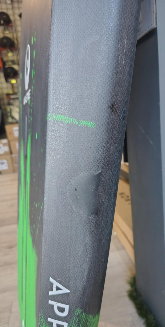 Green Hat Kiteboarding-Appletree Jazz Wingboard 62.5L USED-Close Up View of Right Rail Repair