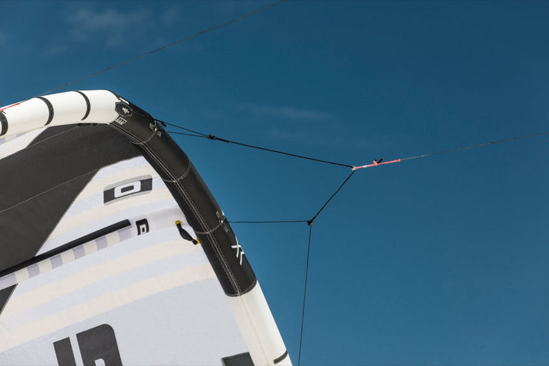 Load image into Gallery viewer, A close-up of a Core XR7 7m Kiteboarding Kite, soaring through the sky.
