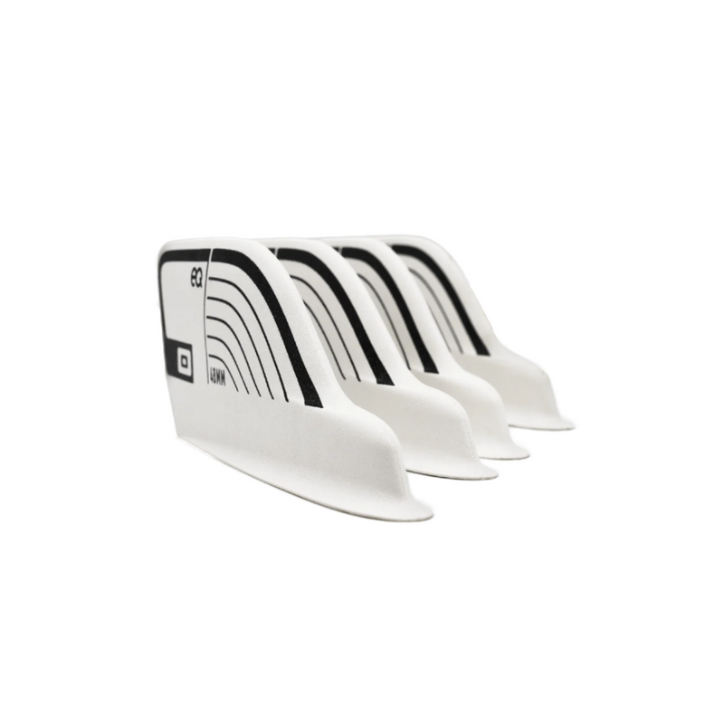 Load image into Gallery viewer, Green Hat Kiteboarding-Core EQ Fins-Close up View of 4 Twin tip fins