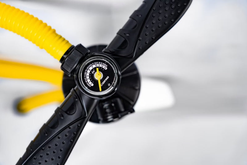 Load image into Gallery viewer, Green Hat Kiteboarding-CORE 3.0 Kite Pump-Close Up of Pressure Gauge