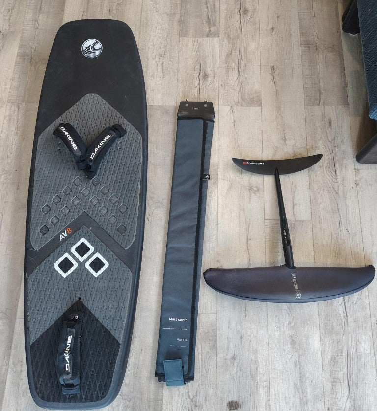 Load image into Gallery viewer, Green Hat Kiteboarding-Cabrinha AV8 Complete Foil Setup-AV8 Board, 105 Carbon Mast and AV8 Foil with Cover