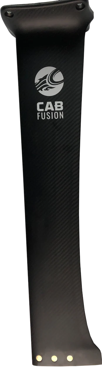 Green Hat Kiteboarding-Cabrinha Fusion Carbon Mast-Black Mast with CAB Fusion logo on a white background