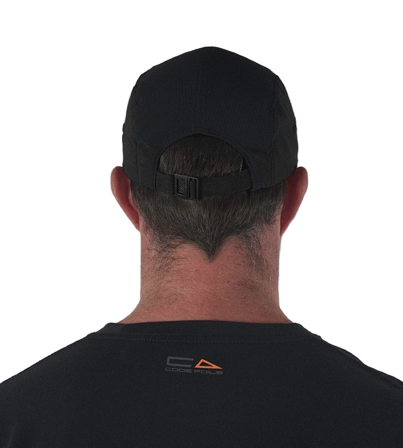 Load image into Gallery viewer, Green Hat Kiteboarding-Code Foils Cap-Man Looking Back Wearing Code Cap on a White Background