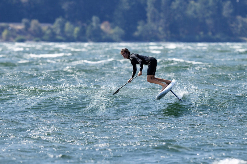 Load image into Gallery viewer, Green Hat Kiteboarding-Collection-DW/SUP Foils-Man (Mateo) Riding Swell Downwind Foiling on an Armstrong Downwind Board