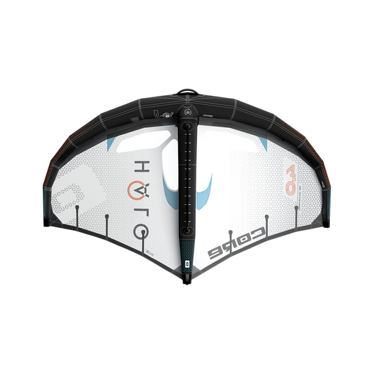 Green Hat Kiteboarding-Core Halo Wing-Bottom View of Wing on a White Background