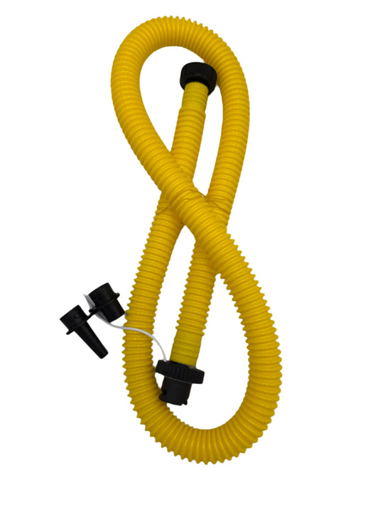 Core 3.0 Yellow flexible hose with black connectors on a white background