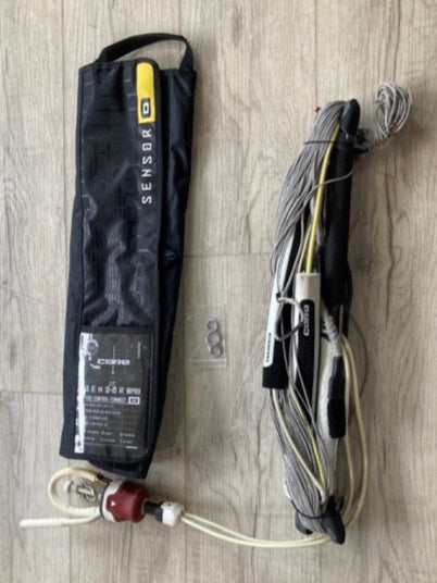 Green Hat Kiteboarding - Core 3 Pro Sensor Control Bar USED- Wrapped Bar Next to Bag