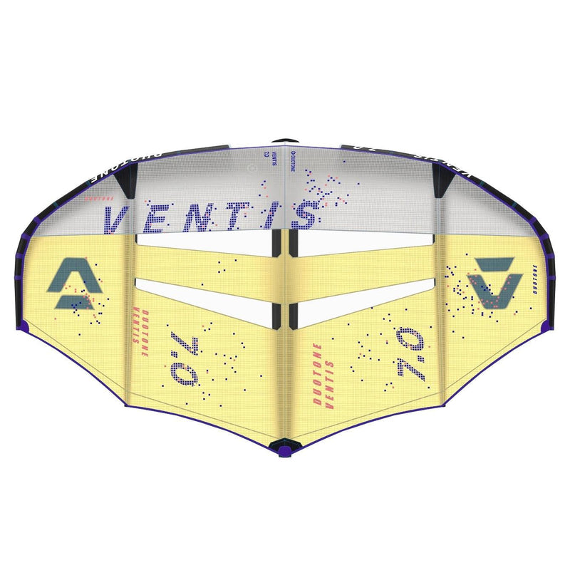 Load image into Gallery viewer, Green Hat Kiteboarding-2025 Duotone Ventis Wing Light-Grey/Yellow-Top View