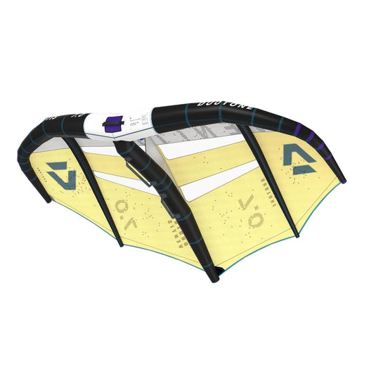 Green Hat Kiteboarding-2025 Duotone Ventis Wing Light-Grey/Yellow-Leading Edge Underside View